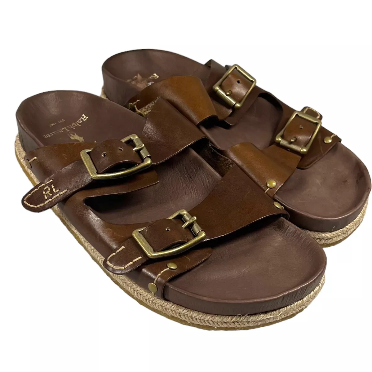 Polo top leather sandals