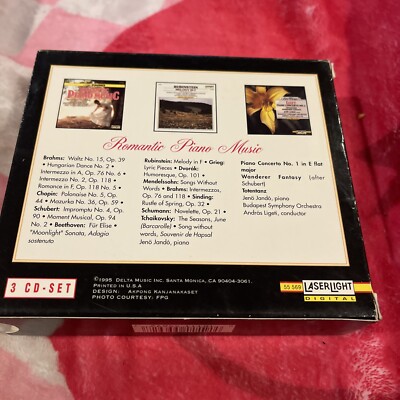 Romantic Piano 3 CD Set Various Artists 1995 Laserlight Digital. 2