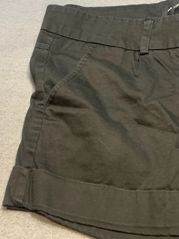 Shorts casuais femininos The Limited tamanho 6 preto algodão elastano - Imagem 4 de 4