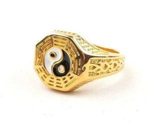 Authentic Gold Plated Yin Yang Ring - Free Packaging