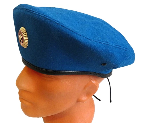 Original Russian Army VDV Airborne Troops Beret 58cm Sky Blue 2010 Metal Badge