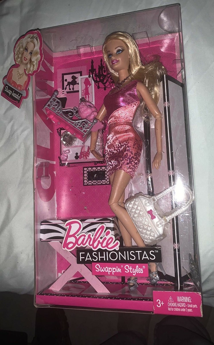 Barbie Fashionistas Swappin' Styles Glam Doll and Pet