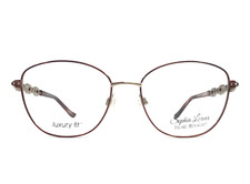 Sophia Loren Eyeglasses Frames BEAU RIVAGE 90 077 Red Gold Crystals 54-17-135