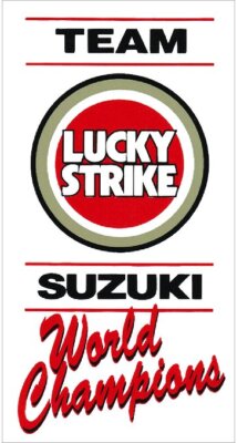 Autocollant Vintage Lucky Strike - Sticker Publicitaire Années 80 - Original Italie