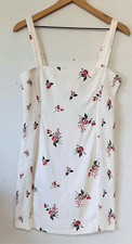 Forever 21 White With Roses Dress Size M NWT