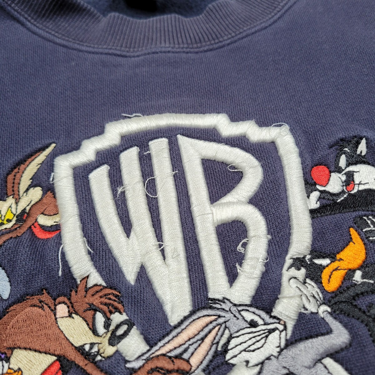 Tazキャラクター スウェット ネイビー 90's LOONEY TUNES キャラクタースウェット ネイビー USA製 SIZE
