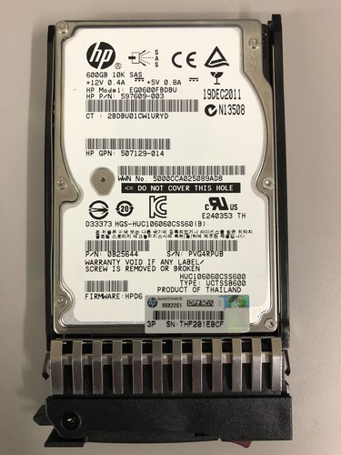 652583-B21/653957-001/597609-003/599476-003/619286-003/EG0600FBDBU/HP 600GB 10K - Picture 3 of 5