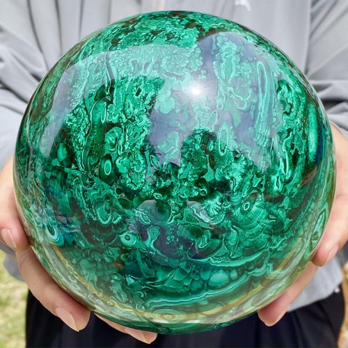 10.62LB Natural Beautiful Peacock Stone Crystal Ball - Healing Collector's Gem - 第 8/18 張圖片