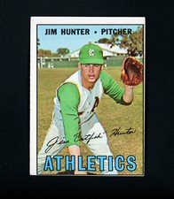 Jim 'Catfish' Hunter 1967 Topps (HOF) Kansas City Athletics #369 EX