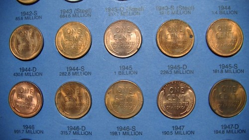 LINCOLN WHEAT MEMORIAL PENNY CENT SET 90 COINS 1941 1974 STEEL WAR PENNIES BU - Picture 13 of 20