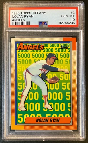 1990 Topps Tiffany Nolan Ryan Angels PSA 10 GEM MT #3 HOF 5000 Mint All Star