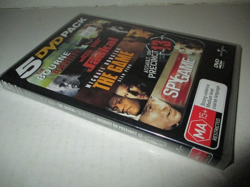 ACTION X5 DVD PACK 'JACKAL' THE GAME'SPY GAME'BOURNE IDENTITY' (NEW SEALED) - Picture 6 of 7
