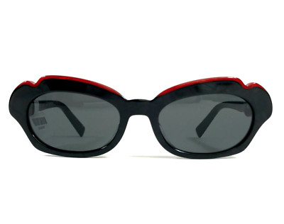 Alain Mikli Sunglasses A05071 001/87 Black Red Cat Eye Frames w Dark Grey Lenses
