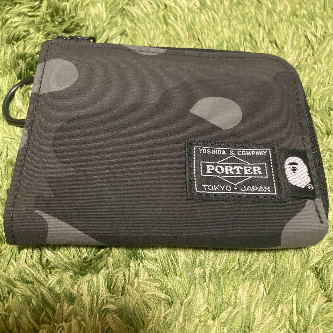 A BATHING APE x PORTER Coin Wallet Black Camo Used from A BATHING APE x PORTER Coin Wallet Black Camo Used from