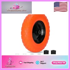 Universal Fit 16" Flat-Free Wheelbarrow Tires - 400 lb Capacity, -Round Use