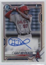 2021 Bowman Chrome Prospect Refractor 368/499 Trent Deveaux #CPA-TD Auto 0q4s