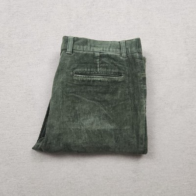 Conte of Florence Herren Jeans Hose W34 L28 Cord Grün Regular Straight Retro