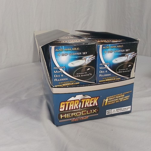 Star Trek Hero Clix Tactics Booster Pack Display Box 12 Miniature Ships Opened - Picture 4 of 4
