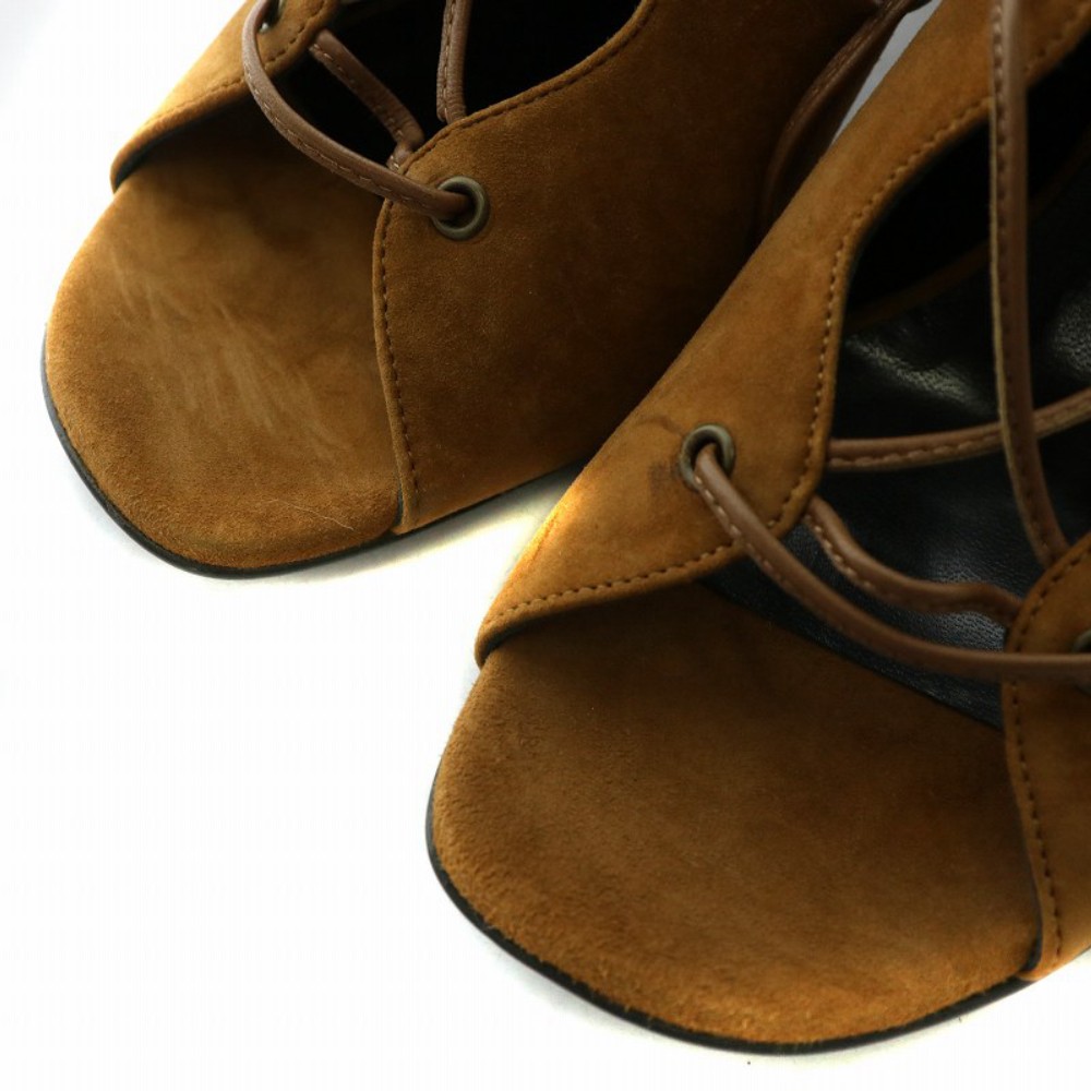 Sandali donna Saint Laurent taglia 38 5 scamosciati colore marrone