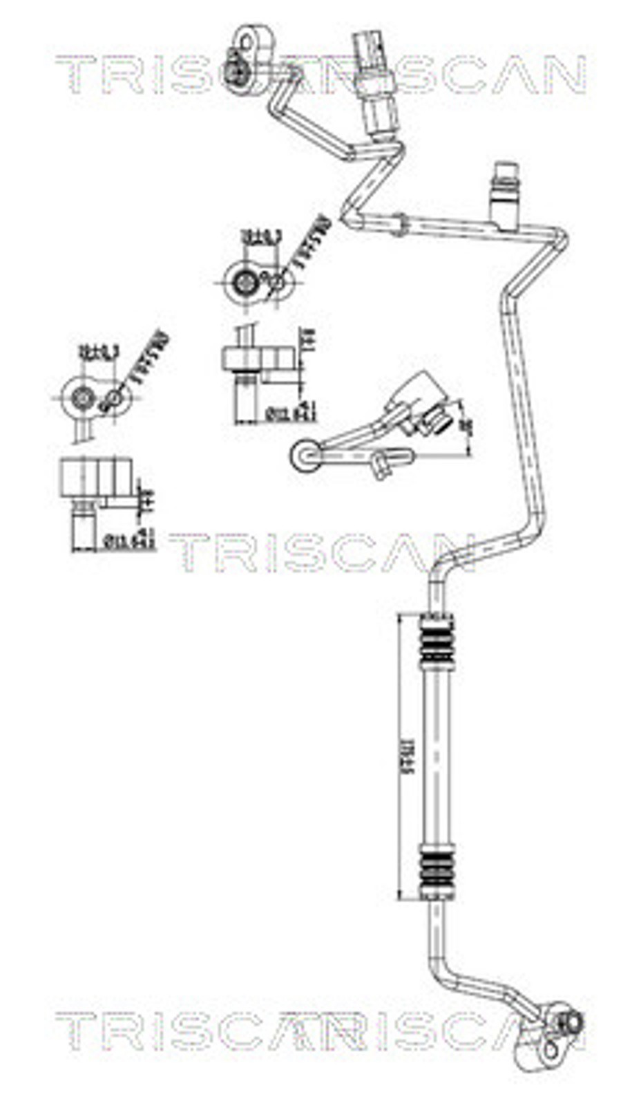 Hochdruck-/Niederdruckleitung Klimaanlage Triscan 9010 29003 FüR Vw Up 121 122-image