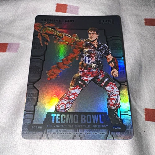 Bo Jackson Battle Arena Tecmo Silver Coin Fire Machine Gun Jim Kelly Debut