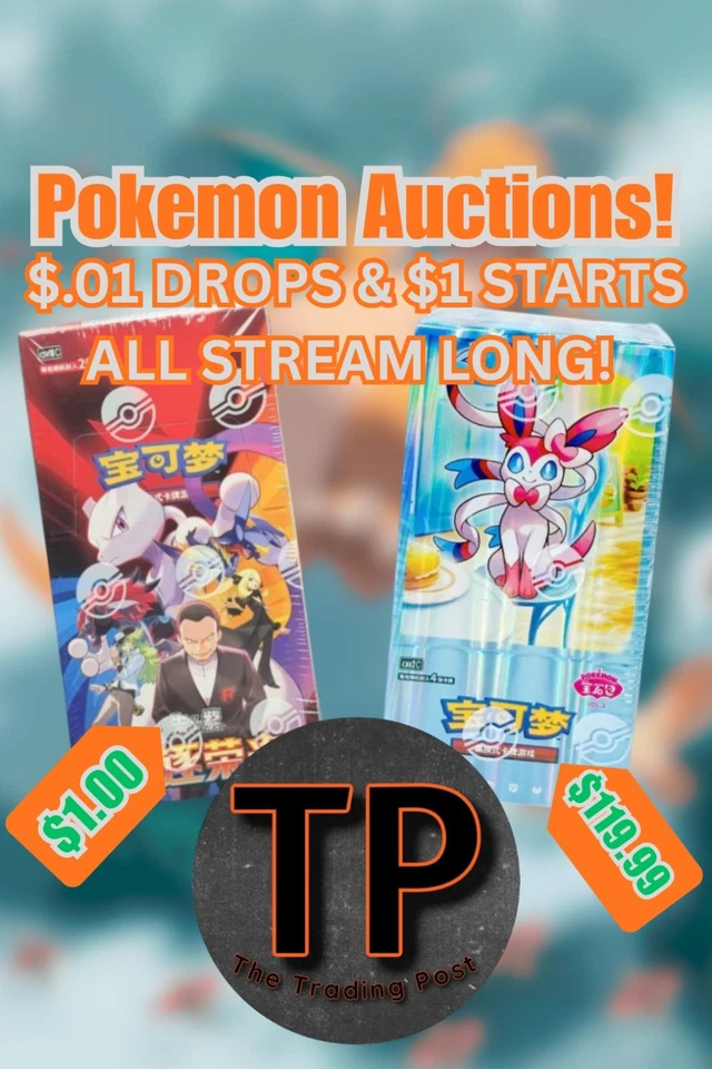 $1 Start Pokemon Auctions | Packs, Bundles, Boxes w/ JC & Jake