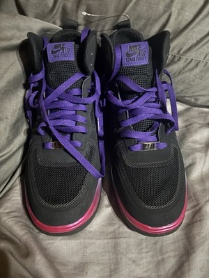 Nike Air Lunar Force 1 Paris High Top Black Purple Black Gum Sneakers
