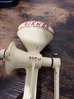 Vtg PEDE Dienes German Wall Table Mount Coffee/ Spice Grinder ORGM cast iron EUC