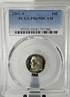 2001 S Silver Roosevelt Dime PR69DCAM PCGS Proof San Francisco Mint 10C