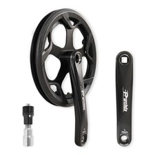 Bike Crankset for Ebike: 48T/52T Universal Set 48T, Black