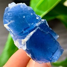35G Rare Blue Green Purple cubic fluorite mineral crystal sample/Zhejiang