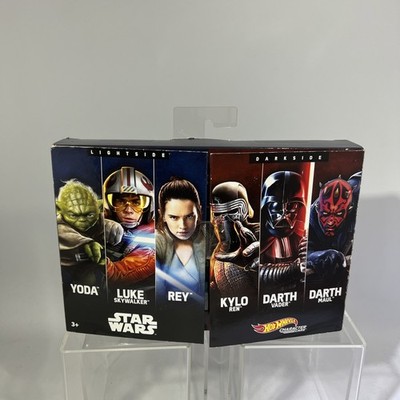 Star Wars Hot Wheels Light Side vs. Dark Side 6 Character Cars Jedi Sith #ML