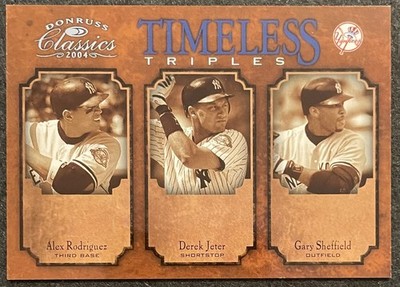 2004 Donruss Classics - Timeless Triples Jeter, Rodriguez, Sheffield #TT-6 /500