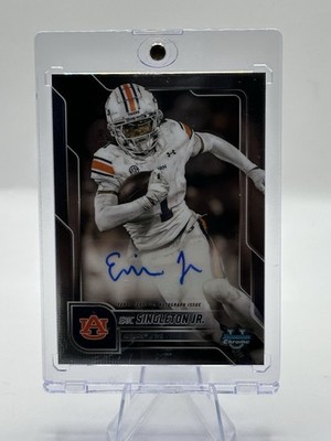 Eric Singleton Jr. 2025 Bowman University Chrome Auto Autograph Auburn Tigers