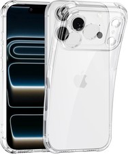 iPhone 17 Pro Max Clear Case, Shockproof TPU Slim Phone Case, Military Grade Pro