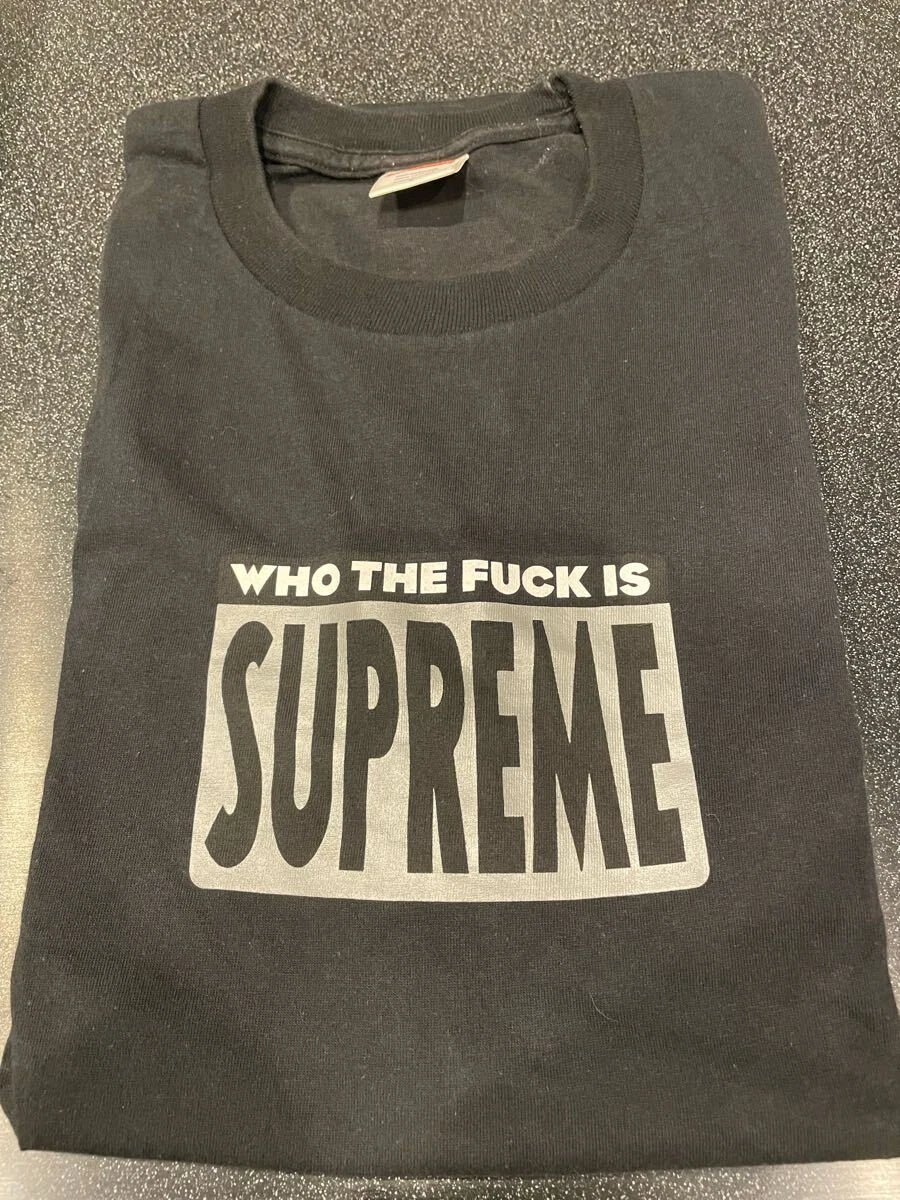 T shirt noir manches courtes Supreme T shirt Made in USA L taille Supreme 19SS