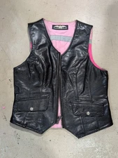 Missing Link Women's G2 D.O.C. Reversible Safety Vest  Black Leather/Pink Med