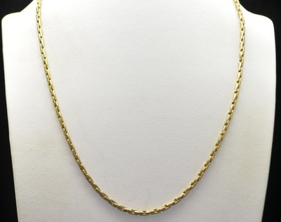 Sterling Silver Chunky Linked Sections Chain Necklace 15.5'' #FMG135