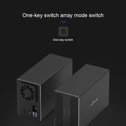Blueendless Type-C / USB-C Interface 3,5 pouces 2 baies RAID Combination Array HDD E - Photo 9/17