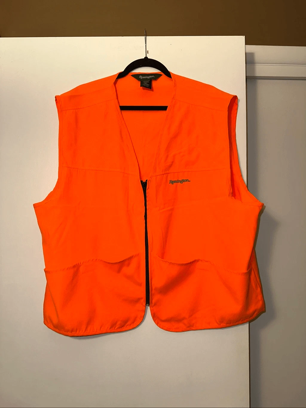 Remington XL Bright Orange Embroidered Logo Hinting Vest EUC
