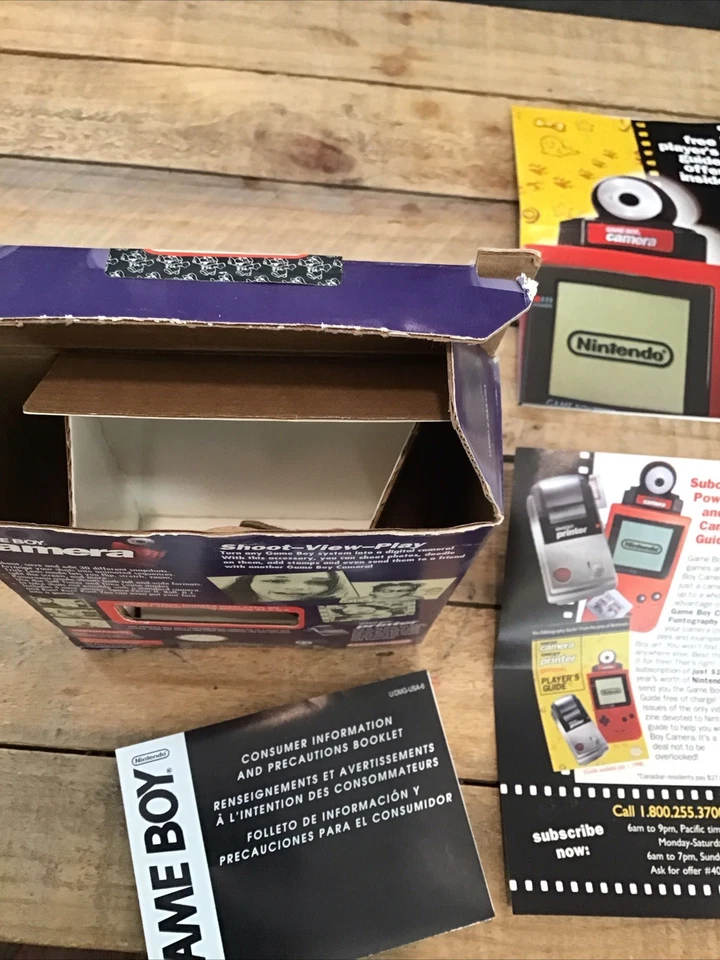Caja Cámara Nintendo GameBoy SOLO Roja Con Manuales Ver Fotos Foto 3 de 4