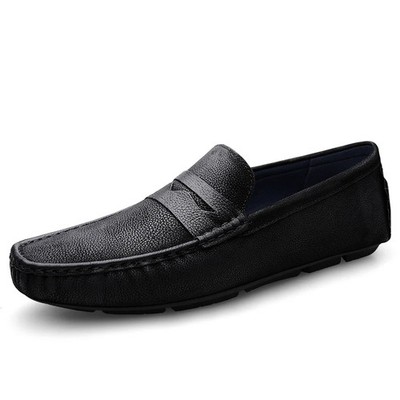  Genuine Leather Shoes Casual Driving Shoes Anti-skid Loafers Male Flats Shoes 