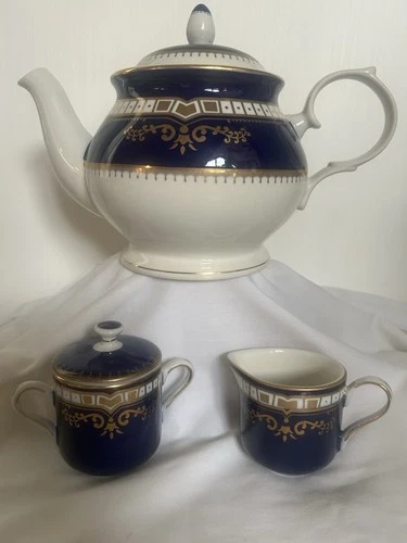 Titanic Authentic Replica RMS Titanic Artifact Tea Pot With Creamer & Sugar Bowl
