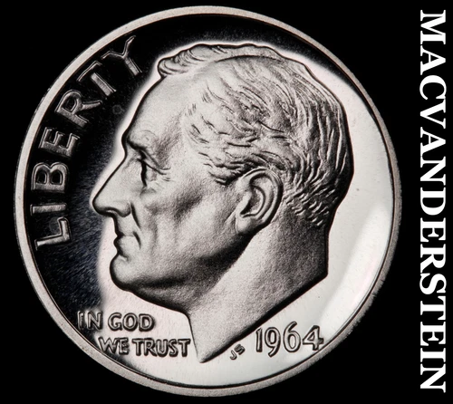 1964 Roosevelt Dime- Silver- Choice Gem Proof Luster No Reserve #J2099