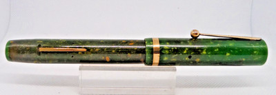 Sheaffer Vintage White Dot Jade Green Fontain Pen-Lifetime extra fine nib-works
