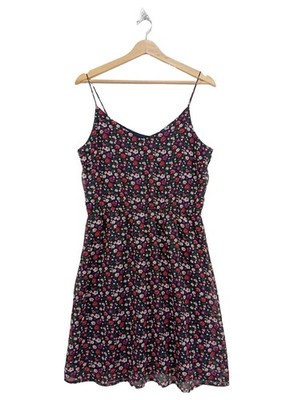 VERO MODA Trägerkleid Damen Kleid Gr. DE 40 pink-schwarz Casual-Look