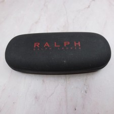 Ralph Ralph Lauren Black Hard Shell Eyewear Case Red Logo Clamshell Protective