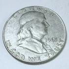 1963 D Franklin Half Dollar • 90% Silver Circulated Coin #6004