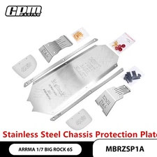 GPM Stainless Steel Chassis Protection Plate Armor For ARRMA 1/7 Big Rock 6S