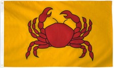 Crab Flag 3x5ft Sea Food Banner Sign Bandera Mariscos Crab Boil Food Flag